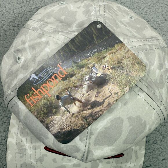 Fishpond Fly Fishing Hat Cap Snap Back Gray Flats Camo Trigger Rope Trucker NWT - Picture 5 of 12